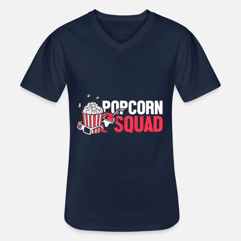 Popcorn - Männer-T-Shirt mit V-Ausschnitt - Navy