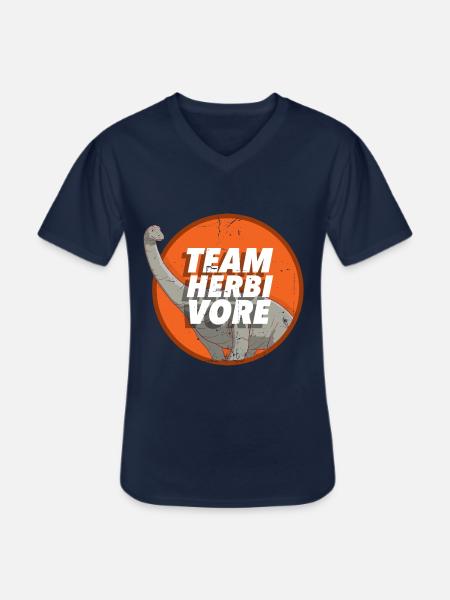 Vegan Vegans - Men's V-Neck T-Shirt - navy