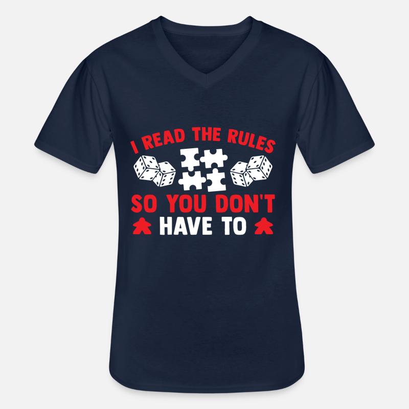 Brettspiel Nerd Geschenke Board Games - Männer-T-Shirt mit V-Ausschnitt - Navy