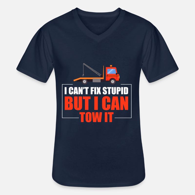 Abschleppwagen Abschleppdienst Abschlepper - Männer-T-Shirt mit V-Ausschnitt - Navy