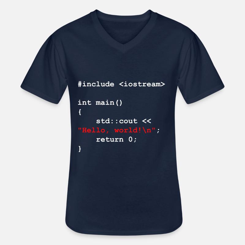 Coder Software Développeur - T-shirt col V Homme - marine