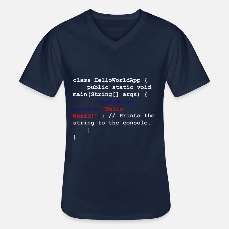 Coder Software Développeur - T-shirt col V Homme - marine