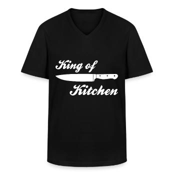 Chef & Kitchen Hobby Cook Gifts - Men's V-Neck T-Shirt - black - Front - AI Model Male 178 dark (178cm)