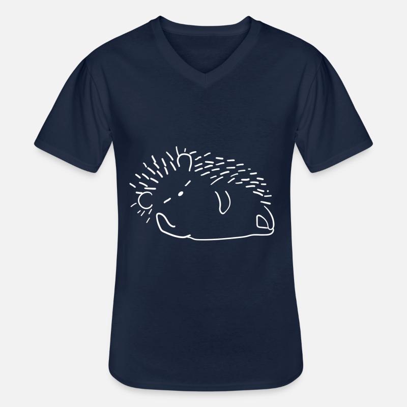 Igel - Männer-T-Shirt mit V-Ausschnitt - Navy
