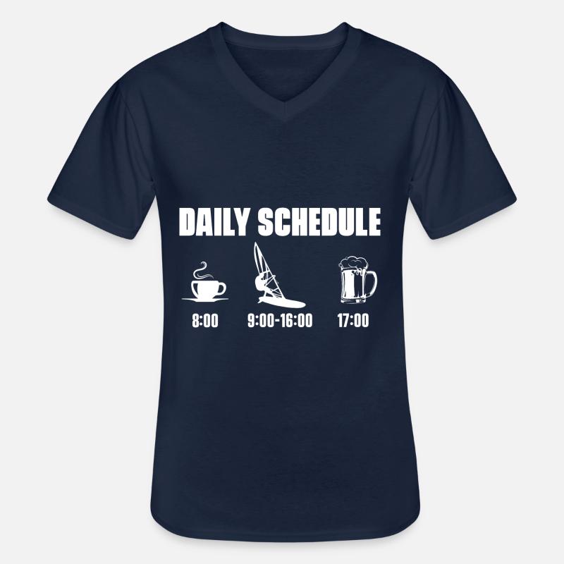 Windsurfing Windsurfen - Männer-T-Shirt mit V-Ausschnitt - Navy