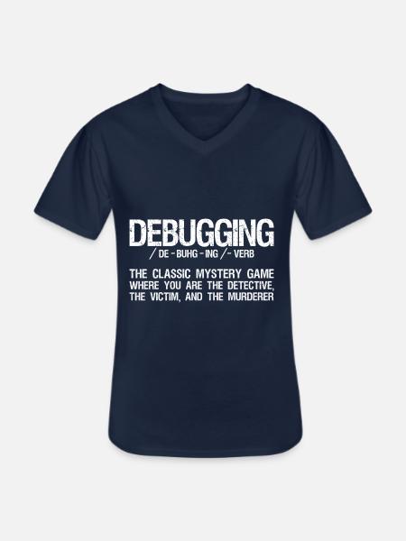 Informatiker Coding - Debugging Programmieren - Männer-T-Shirt mit V-Ausschnitt - Navy