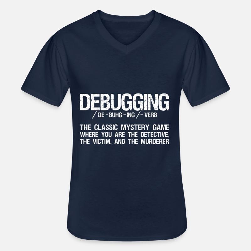 Informatiker Coding - Debugging Programmieren - Männer-T-Shirt mit V-Ausschnitt - Navy