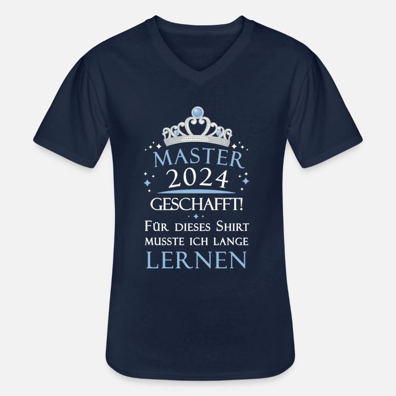 Master Masterabsolvent Masterabschluss Geschenk - Männer-T-Shirt mit V-Ausschnitt - Navy