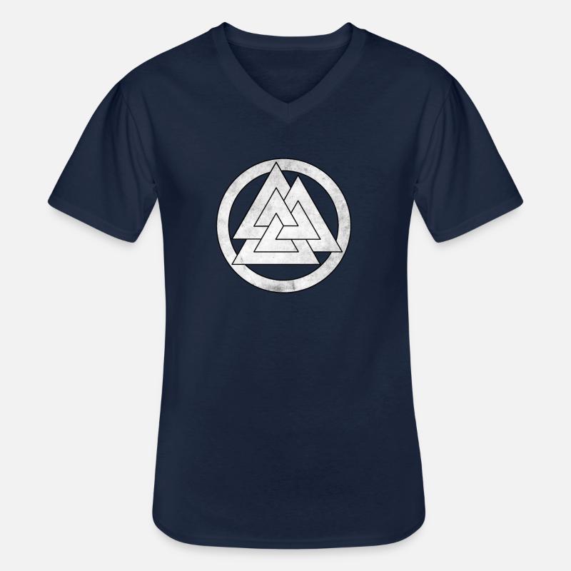 Wikinger Symbol Geschenkidee - Männer-T-Shirt mit V-Ausschnitt - Navy