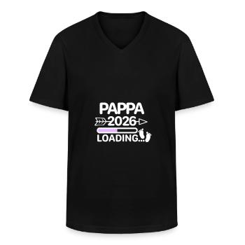 Pappa 2026 Baby Feet - Men's V-Neck T-Shirt - black - Front - AI Model Male 178 dark (178cm)