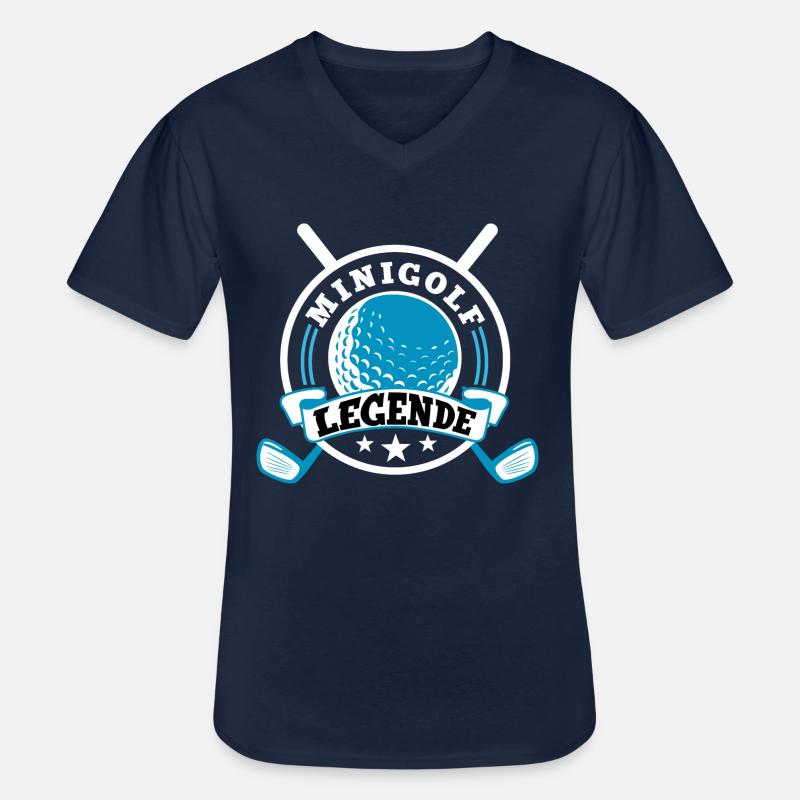 Minigolf Legende Geschenkidee - Männer-T-Shirt mit V-Ausschnitt - Navy