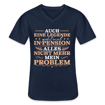 Pensionär Beamter im Ruhestand Pension - Männer-T-Shirt mit V-Ausschnitt - Navy - Vorne - AI Model Male 178 dark (178cm)