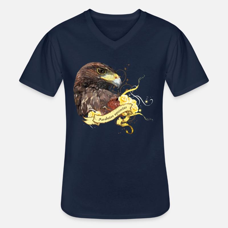 Harris Hawk - Männer-T-Shirt mit V-Ausschnitt - Navy