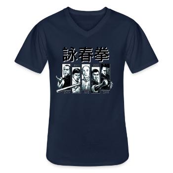Kung Fu - Männer-T-Shirt mit V-Ausschnitt - Navy - Vorne - AI Model Male 178 dark (178cm)