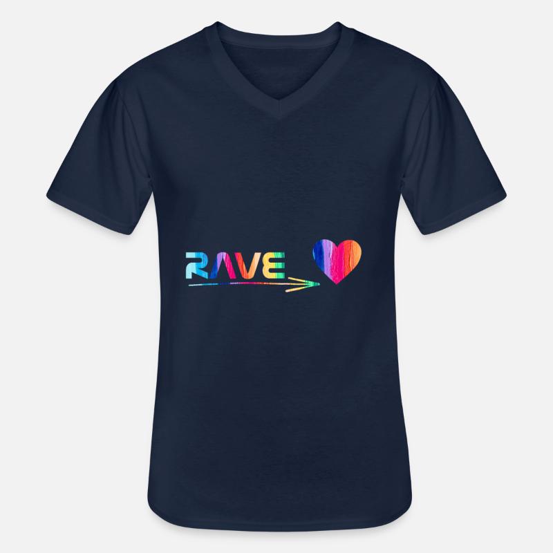 Rave - Männer-T-Shirt mit V-Ausschnitt - Navy