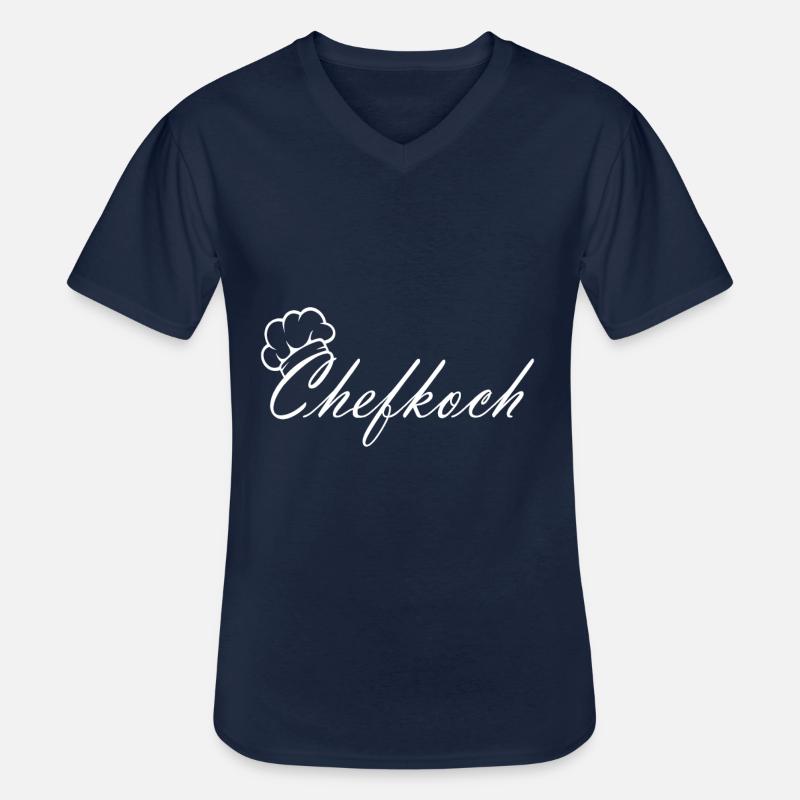 Chefkoch - Männer-T-Shirt mit V-Ausschnitt - Navy