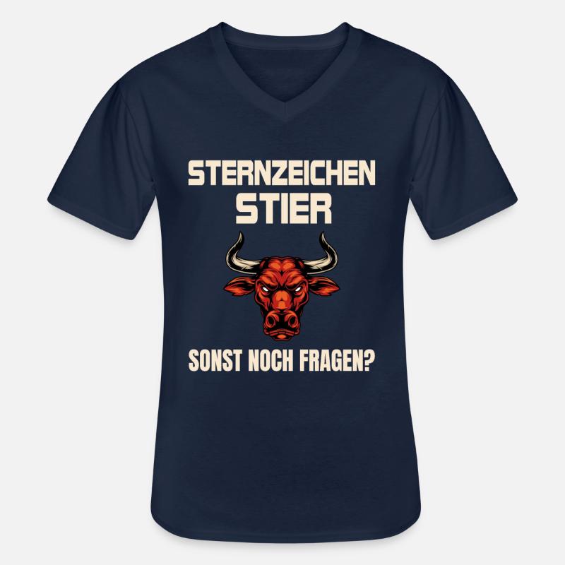 Sternzeichen Stier - Männer-T-Shirt mit V-Ausschnitt - Navy