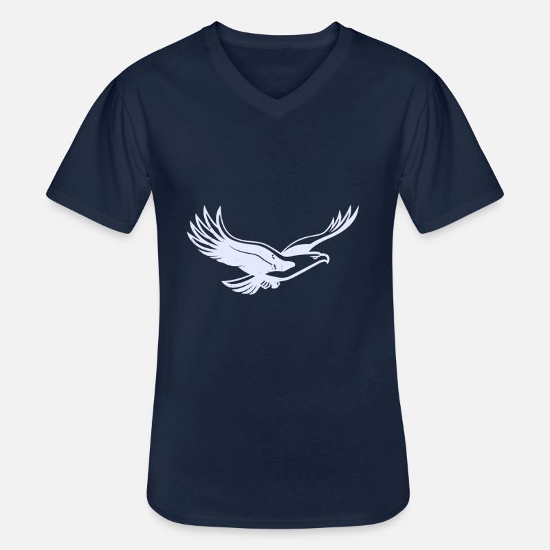 Adler - Männer-T-Shirt mit V-Ausschnitt - Navy