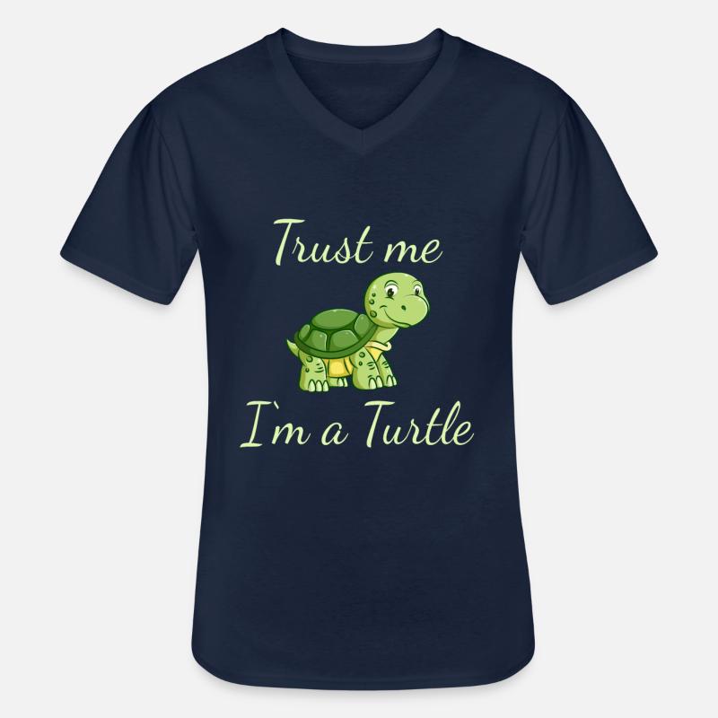 funny turtle - Männer-T-Shirt mit V-Ausschnitt - Navy