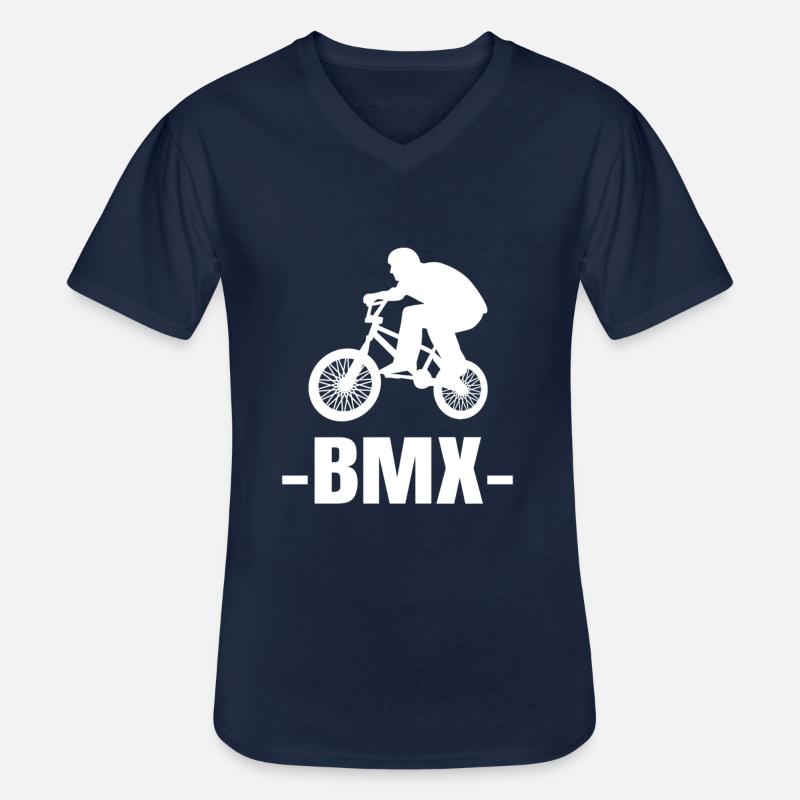 BMX - Männer-T-Shirt mit V-Ausschnitt - Navy