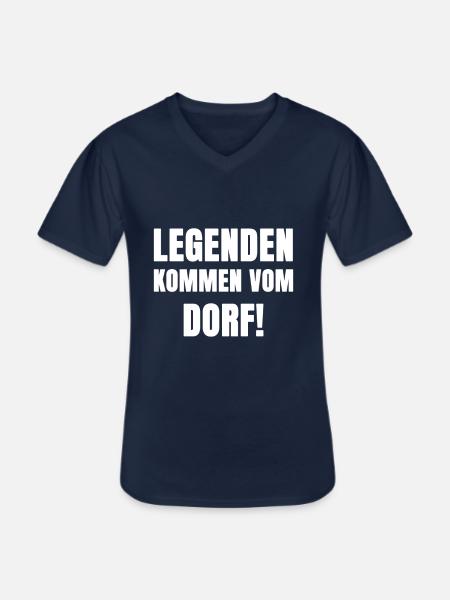 Dorf Legenden Spruch - Männer-T-Shirt mit V-Ausschnitt - Navy