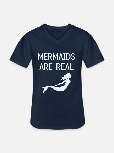 Mermaids - Men's V-Neck T-Shirt - navy