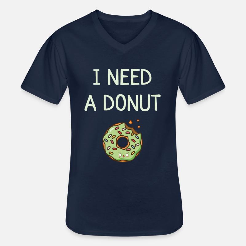 Donut - Männer-T-Shirt mit V-Ausschnitt - Navy