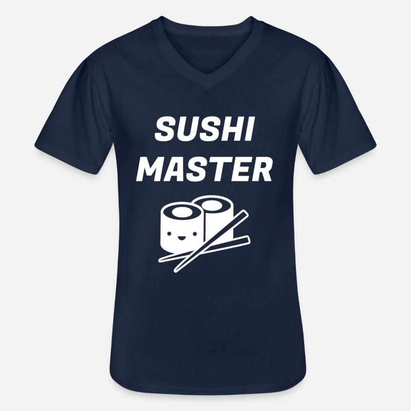 Sushi - Männer-T-Shirt mit V-Ausschnitt - Navy