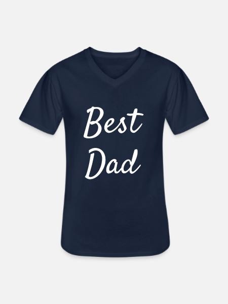 best dad - Men's V-Neck T-Shirt - navy
