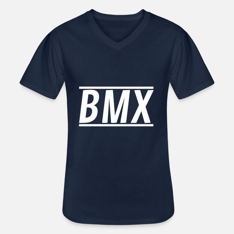 BMX bmx - Männer-T-Shirt mit V-Ausschnitt - Navy