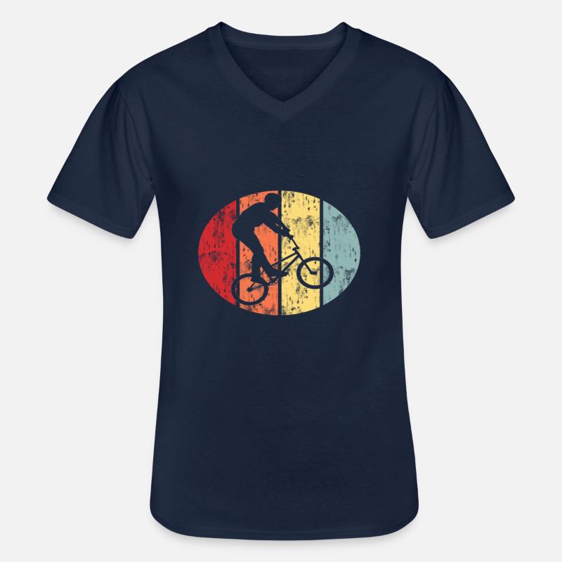 BMX retro - Männer-T-Shirt mit V-Ausschnitt - Navy