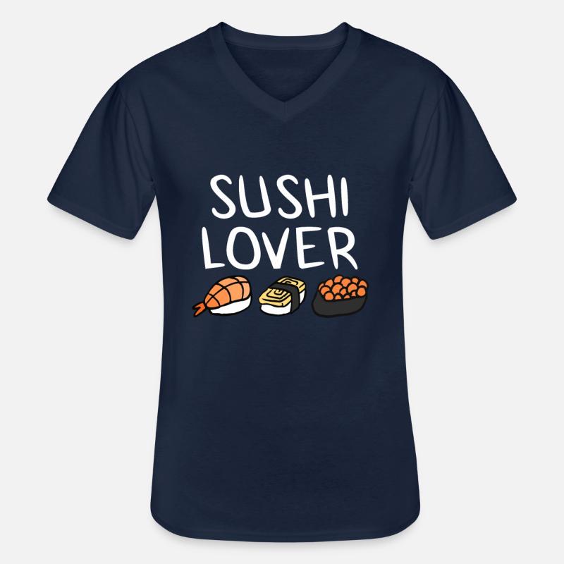Sushi - Männer-T-Shirt mit V-Ausschnitt - Navy