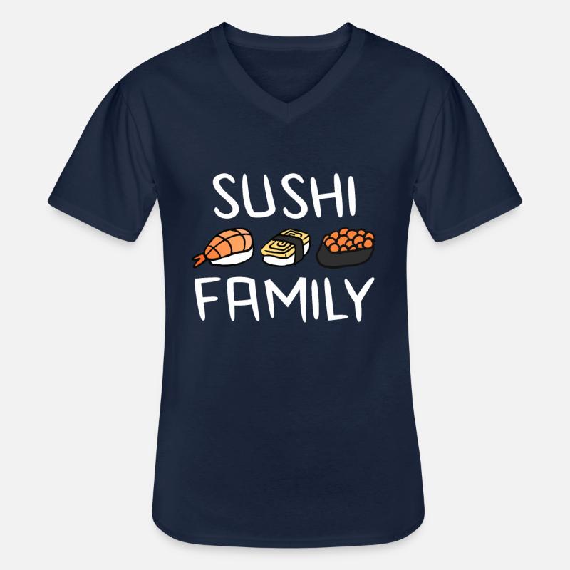Sushi - Männer-T-Shirt mit V-Ausschnitt - Navy