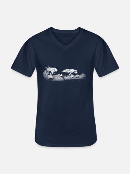 Afrique Savane - T-shirt col V Homme - marine