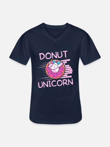 Donut Einhorn - Männer-T-Shirt mit V-Ausschnitt - Navy