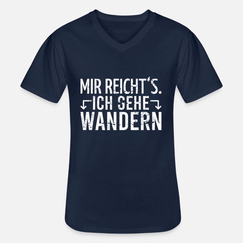 Wandern Wanderer Spruch - Männer-T-Shirt mit V-Ausschnitt - Navy