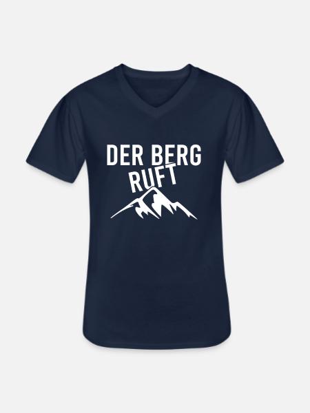 Der Berg ruft - Männer-T-Shirt mit V-Ausschnitt - Navy