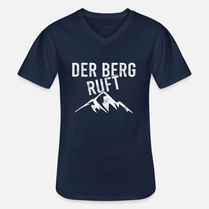 Der Berg ruft - Männer-T-Shirt mit V-Ausschnitt - Navy