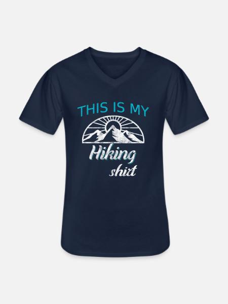 Wandershirt - Männer-T-Shirt mit V-Ausschnitt - Navy