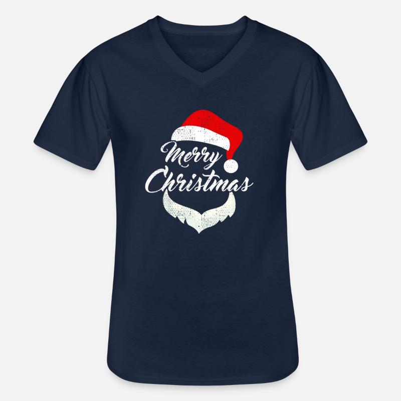 Merry Christmas - Männer-T-Shirt mit V-Ausschnitt - Navy