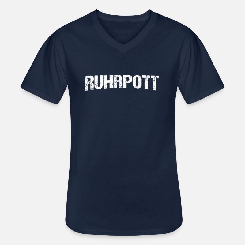 Ruhrpott - Männer-T-Shirt mit V-Ausschnitt - Navy