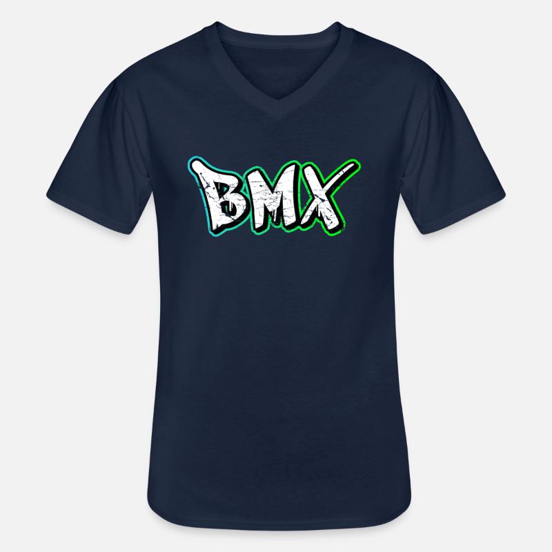 BMX - Männer-T-Shirt mit V-Ausschnitt - Navy