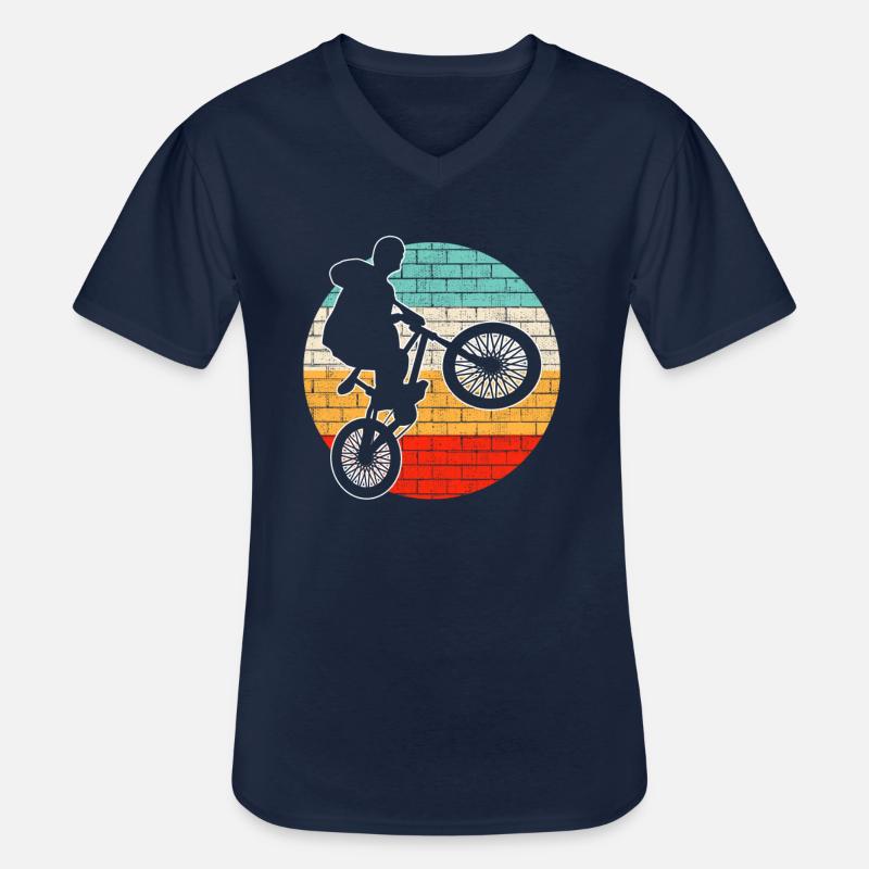 BMX retro - Männer-T-Shirt mit V-Ausschnitt - Navy