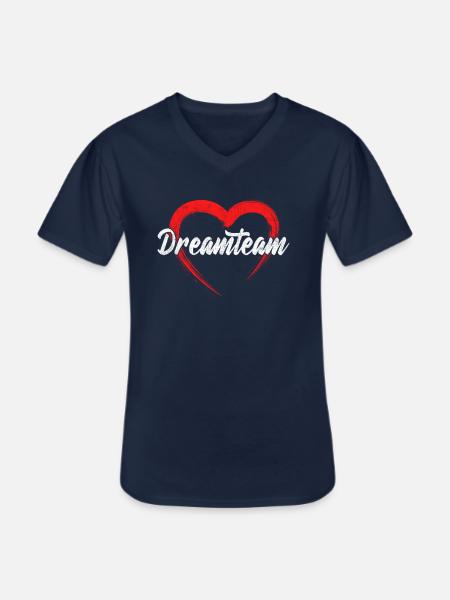 Dreamteam Traumpaar - Männer-T-Shirt mit V-Ausschnitt - Navy