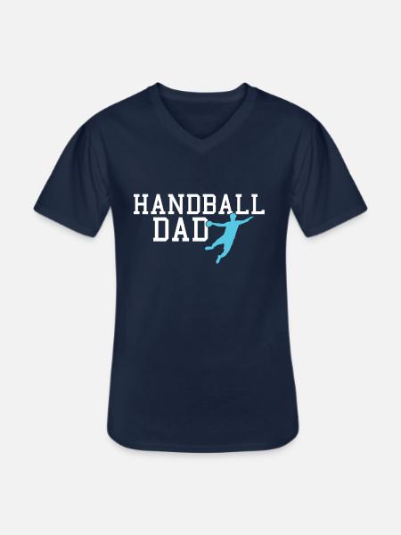 handball dad - Men's V-Neck T-Shirt - navy