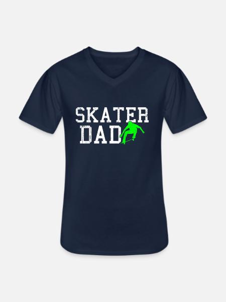 patineur papa - T-shirt col V Homme - marine