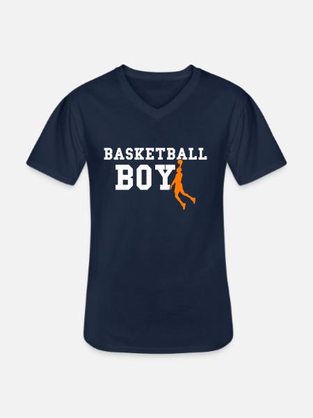 basketball boy - Männer-T-Shirt mit V-Ausschnitt - Navy