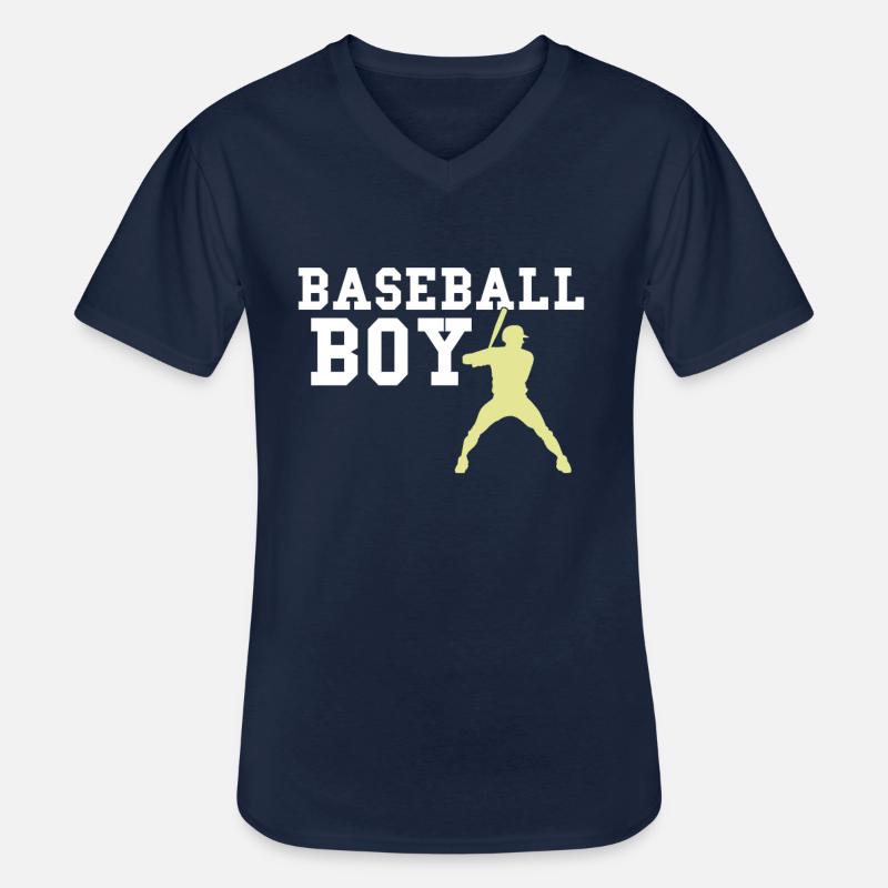 baseball boy - Männer-T-Shirt mit V-Ausschnitt - Navy