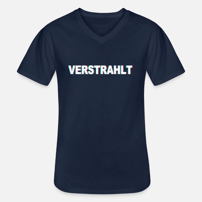 Techno Party Verstrahlt - Männer-T-Shirt mit V-Ausschnitt - Navy