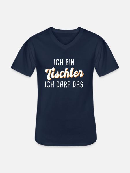 Tischler - Männer-T-Shirt mit V-Ausschnitt - Navy